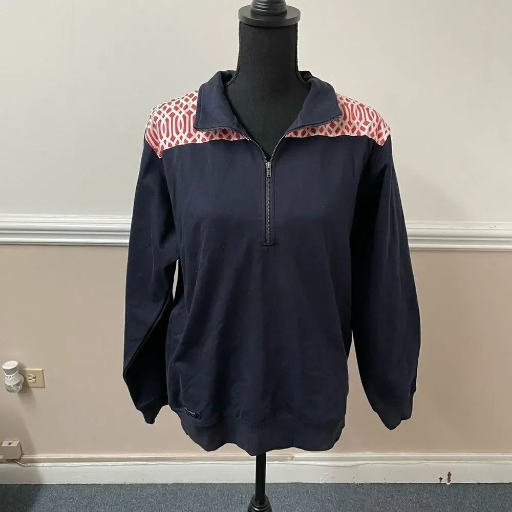 NWT Simply Southern Pullover in Vine-Navy
